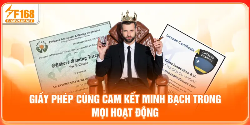 Giấy phép cùng cam kết minh bạch trong mọi hoạt động